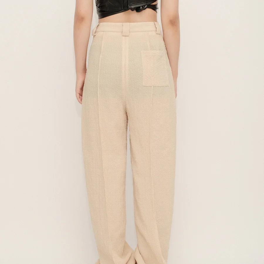 Crinkle Chiffon Wide Pants