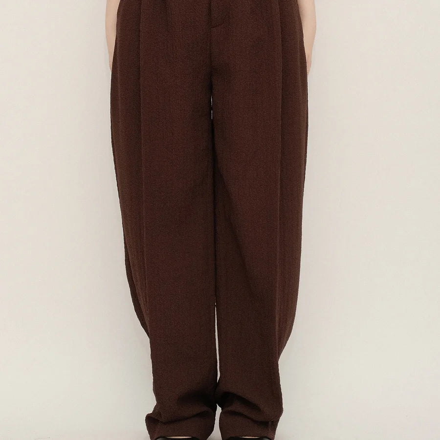 Crinkle Chiffon Wide Pants