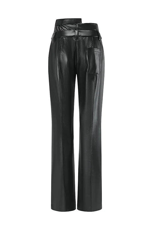 Vegan Leather Cocoon Pants