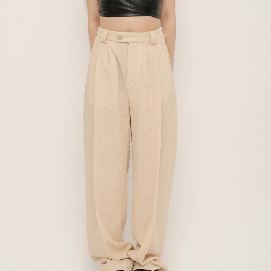 Crinkle Chiffon Wide Pants