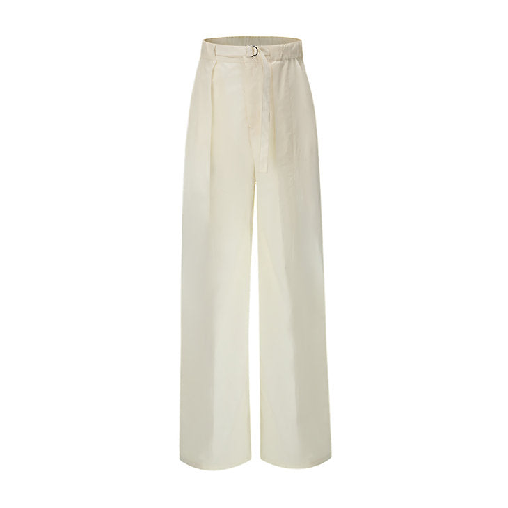 Coating Taffeta Pleated Pants