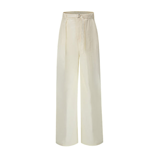 Coating Taffeta Pleated Pants